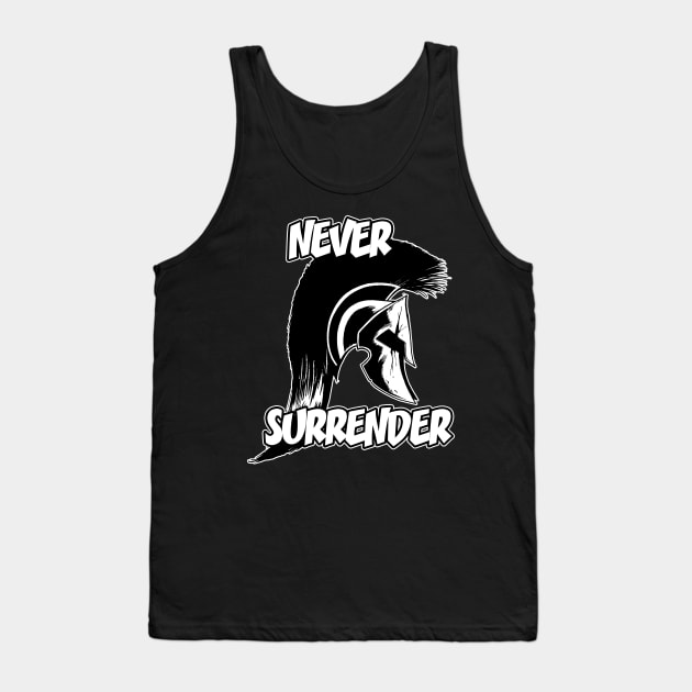 Spartan Law - Never Surrender Tank Top by medievalwares